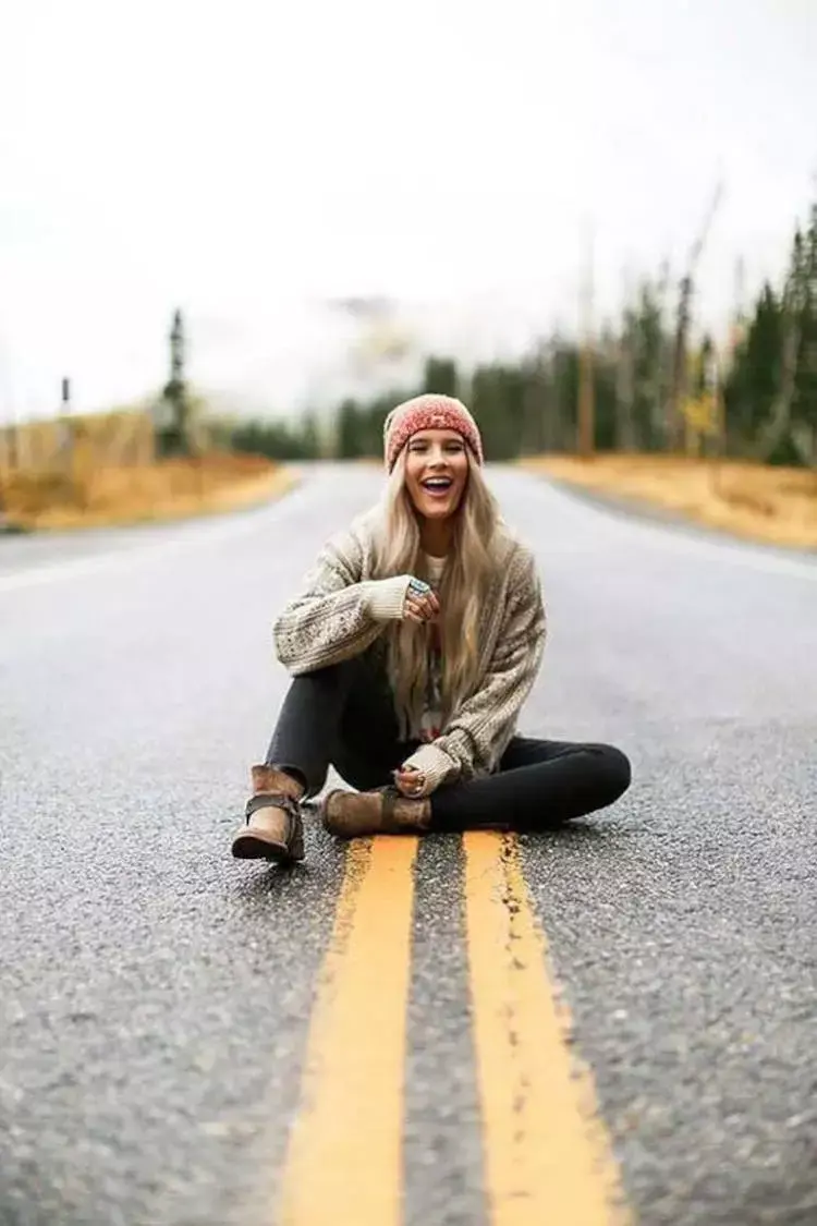 Fotografias de inverno feminina