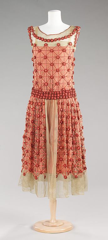 Vestido de seda de Jeanne Lanvin "Roseraie", 1923. 