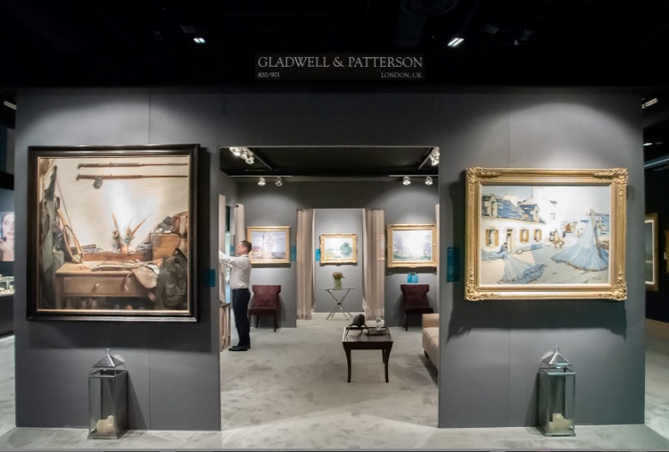estande de exposição de arte