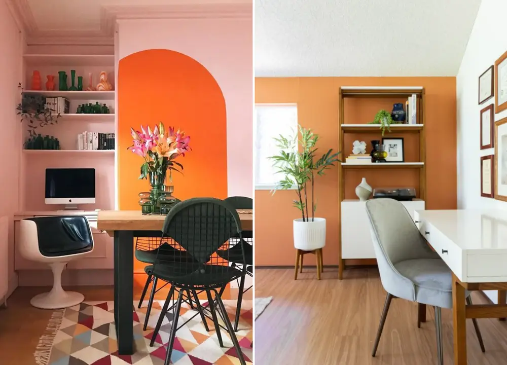 Cores para home office - laranja