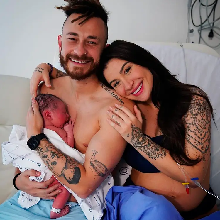 Fred Bianca Andrade baby Cris