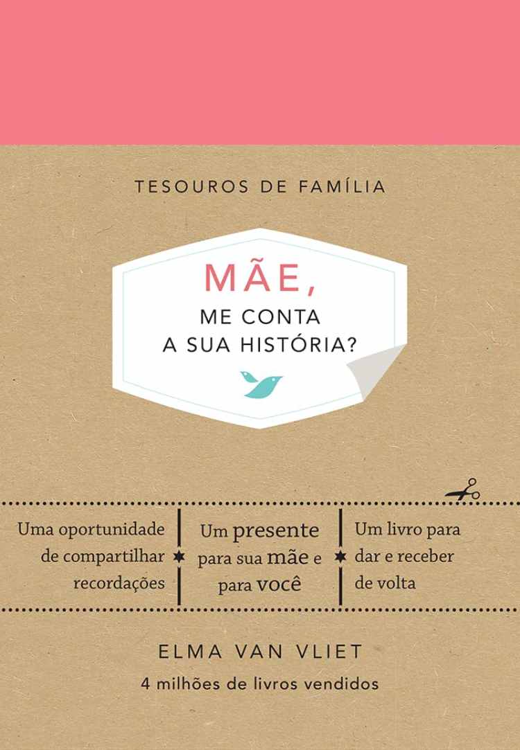 capa de livro marrom e borda superior rosa