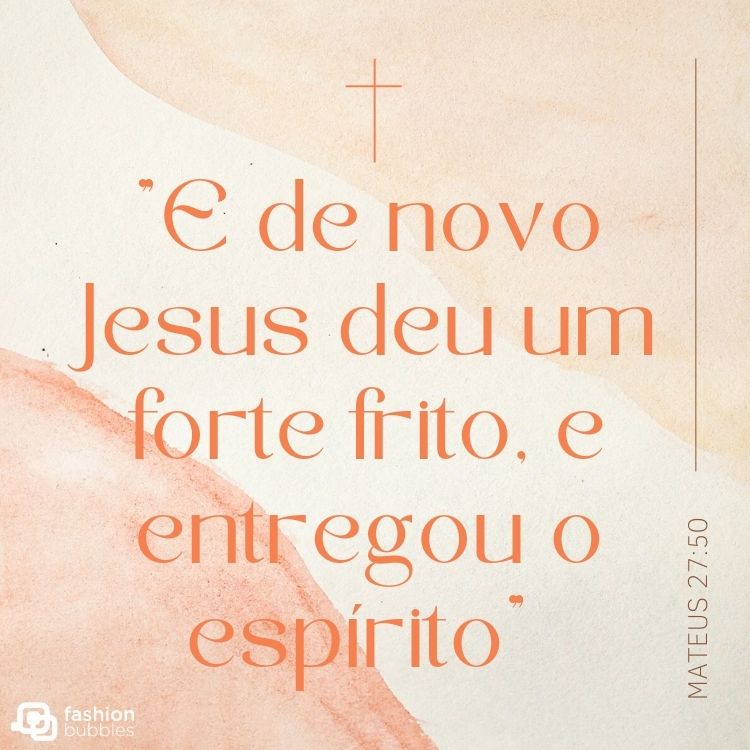 passagem da bíblia em fundo laranja
