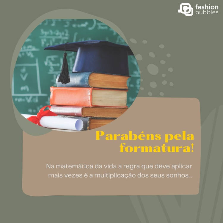 Frase de parabéns pela formatura