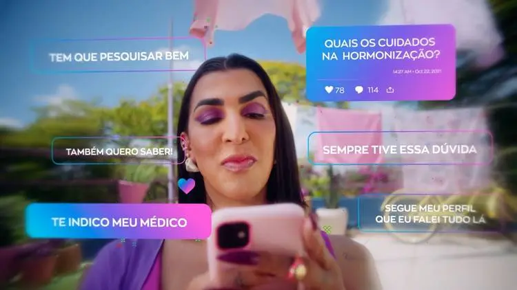 Foto do filme da campanha Mês Violeta.