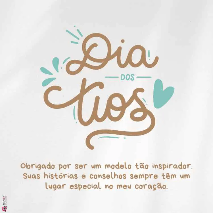 Obrigado por ser um modelo tão inspirador. Suas histórias e conselhos sempre têm um lugar especial no meu coração.