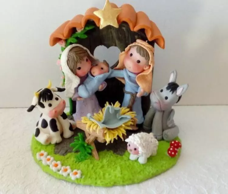 Arte em biscuit para natal.
