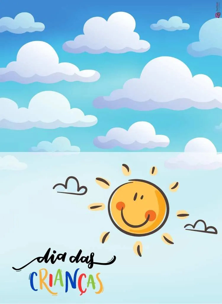 Modelo frente e verso para meninos com desenho de sol em fundo de céu