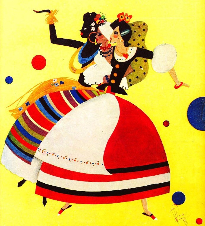 Ilustração de Alceu Penna para a revista "O Cruzeiro", 1936.
