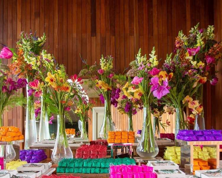 Foto da decoração da festa de casamento de Lu Tranchesi.