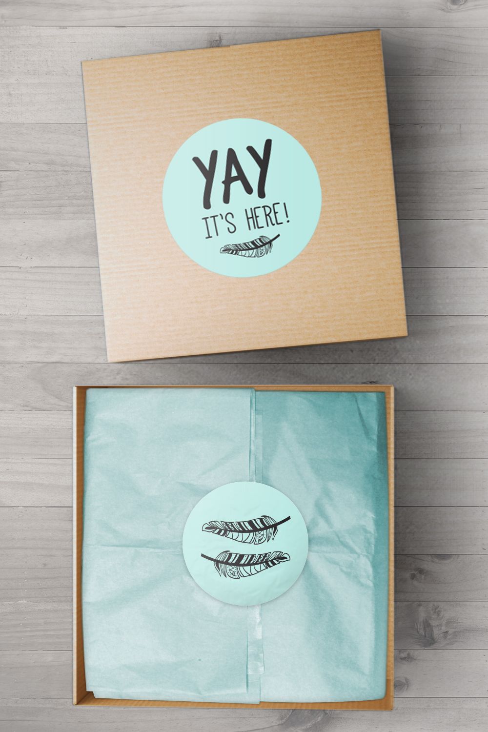 Adesivo personalizado para embalagens.