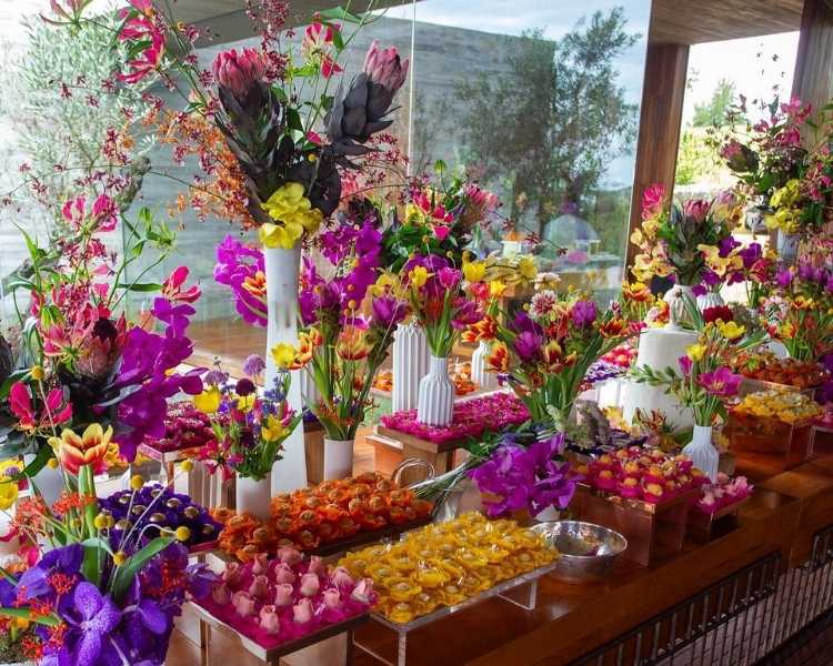 Foto da decoração da festa de casamento de Lu Tranchesi.