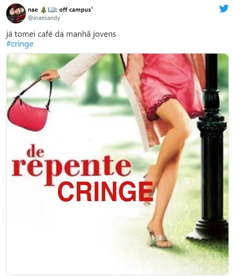 Foto de twitter falando sobre o meme cringe - Melhores memes 2021.