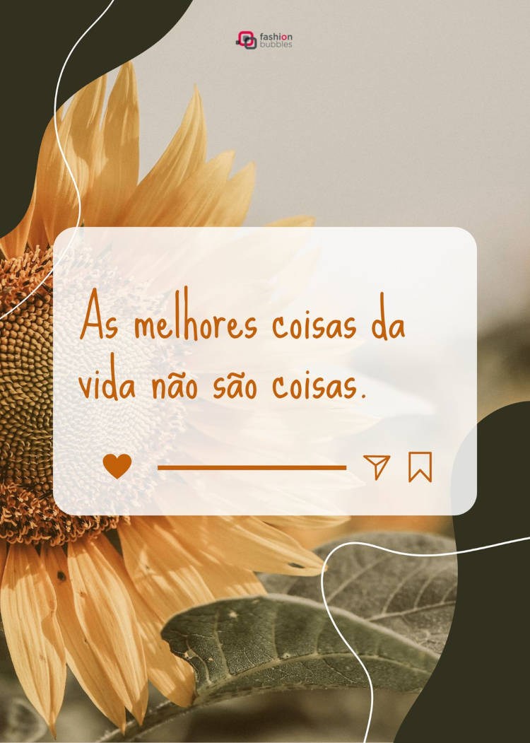Frase sobre as melhores coisas da vida