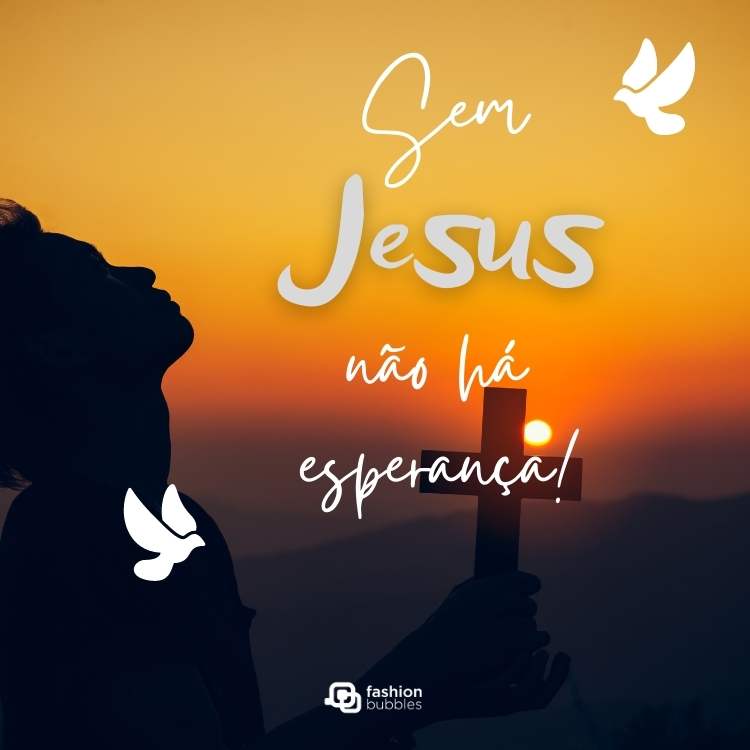 Arte com mensagem sobre Deus.