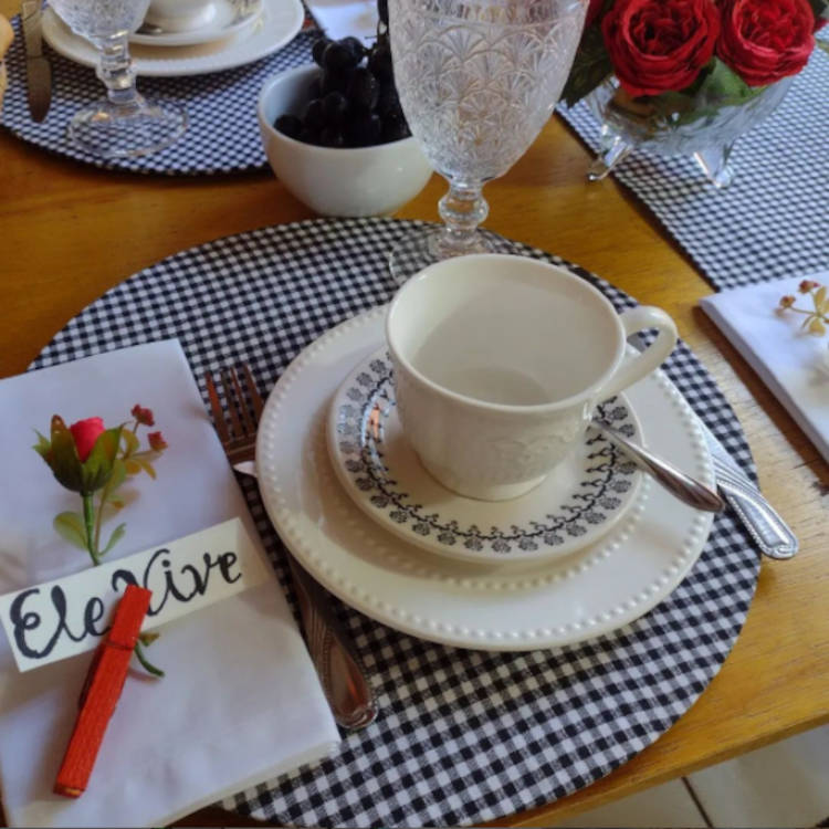 Decoração para café da manhã.