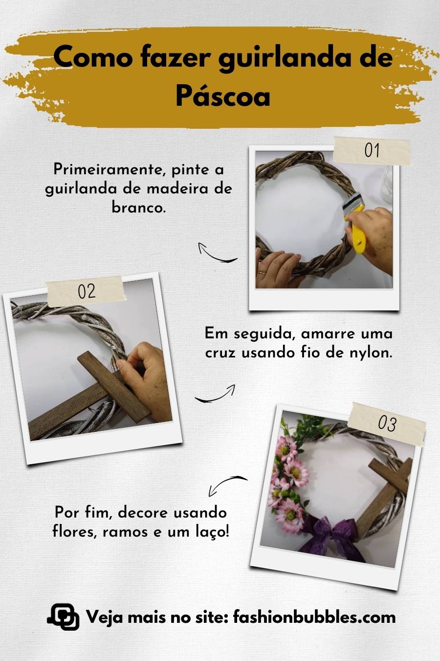 Como fazer guirlanda de Páscoa.