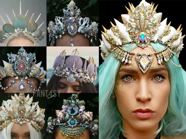 Exemplos de tiaras de sereia luxuosas
