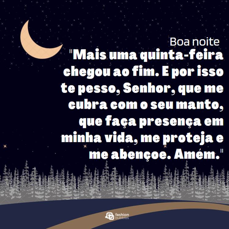 Foto de prece para fazer antes de dormir.