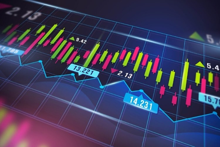 Foto de oscilação de criptomoeda Ethereum