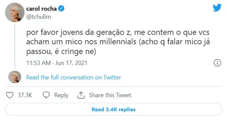 Foto de twitter falando sobre o meme cringe - Melhores memes 2021.