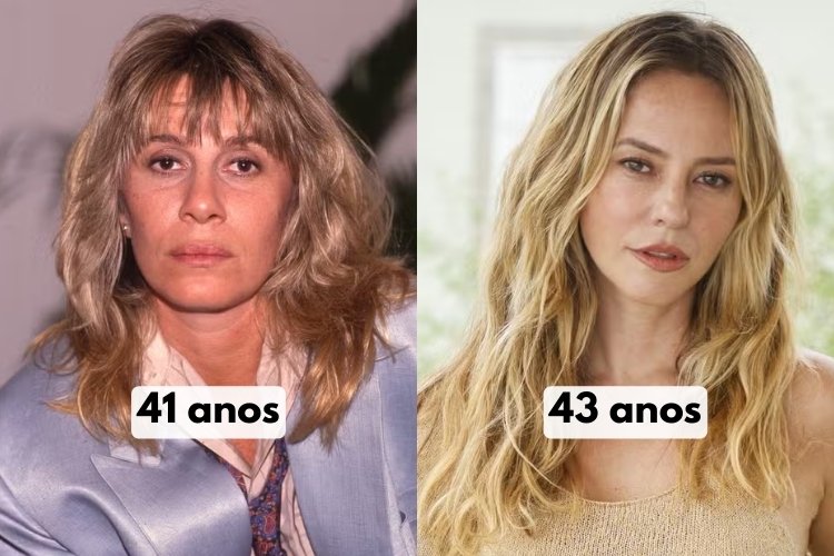 Renata Sorrah e Paolla Oliveira vivendo Heleninha Roitman em 1988 e em 2025
