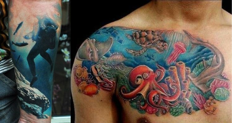 tatuagens de recife de coral