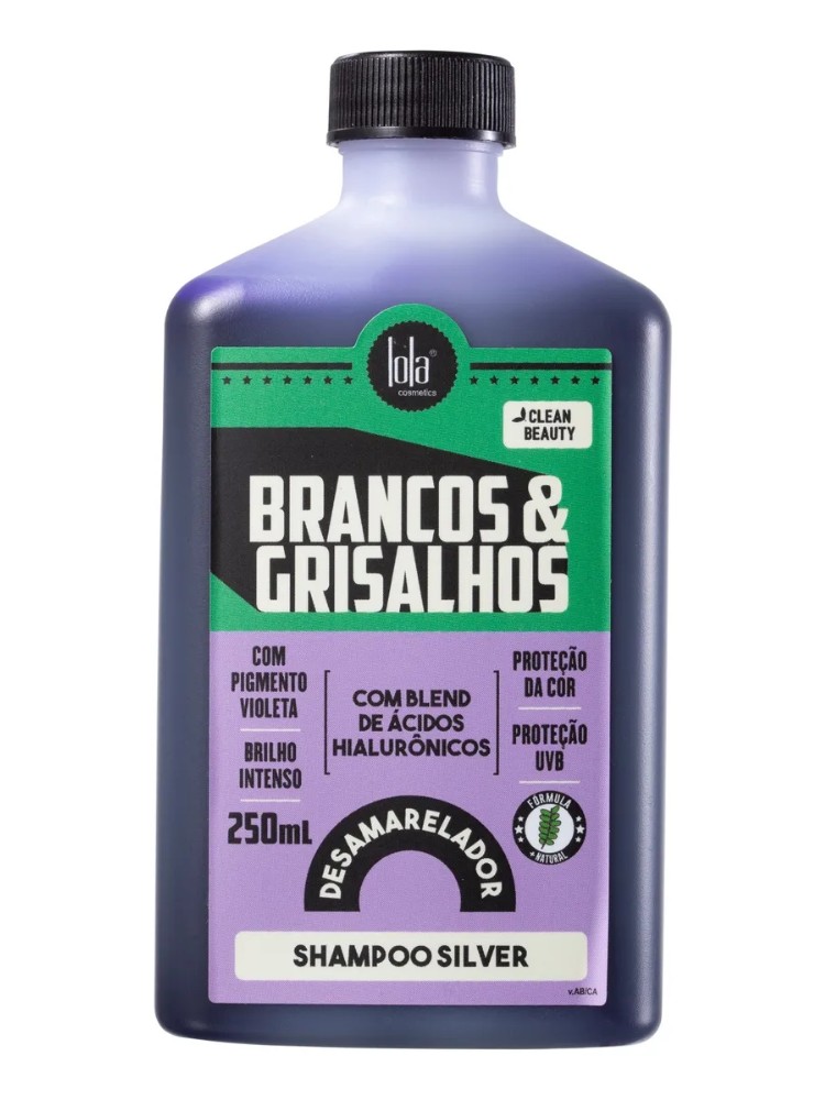 Embalagem Shampoo Silver Brancos & Grisalhos, Lola Cosmetics