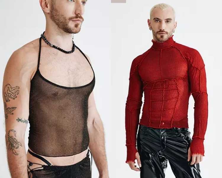 Foto de modelos usando roupas da marca queer Bold Strap.