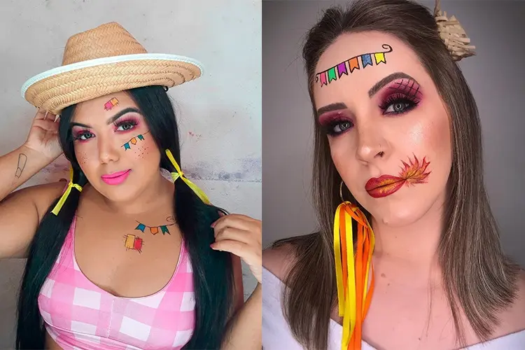 Maquiagem junina: desenhos típicos no rosto