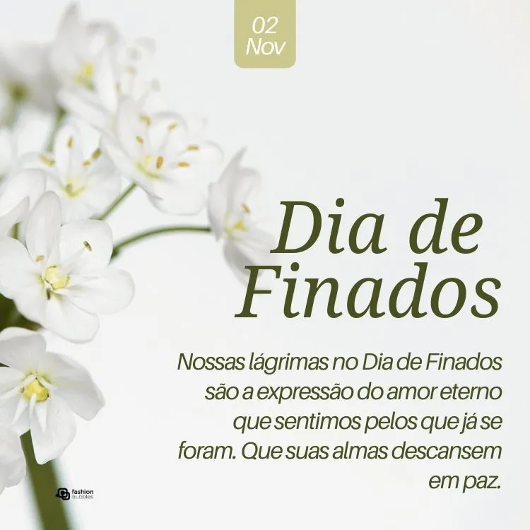 Nossas lágrimas no Dia de Finados são a expressão do amor eterno que sentimos pelos que já se foram. Que suas almas descansem em paz.