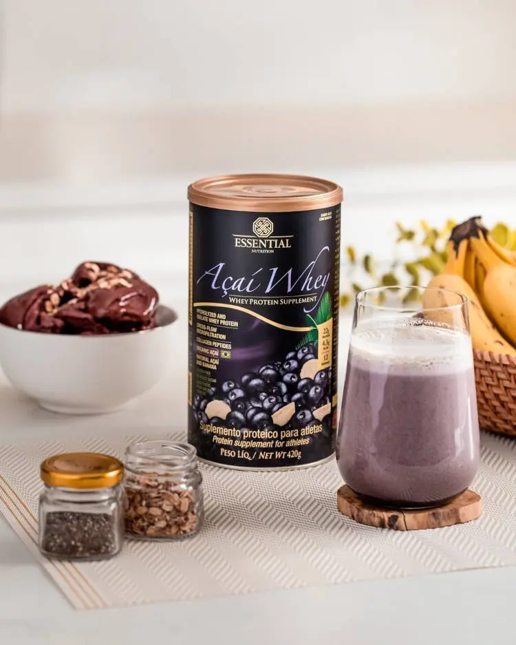 Açaí Whey da Essential Nutrition.