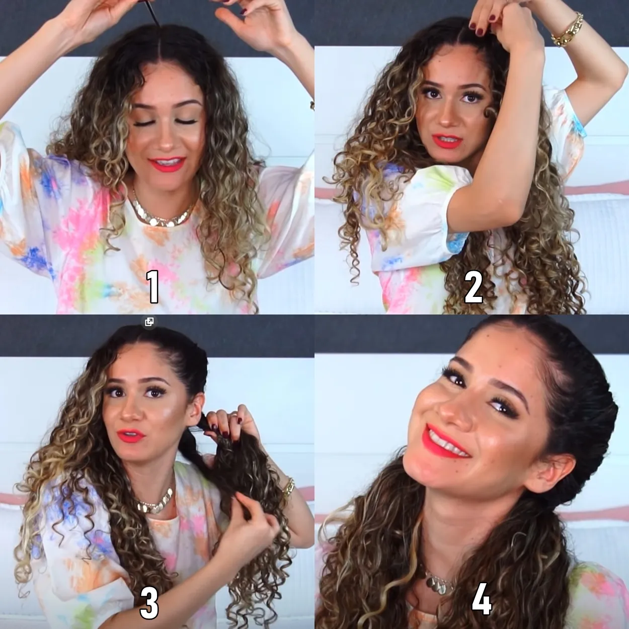 Penteado para cachos.