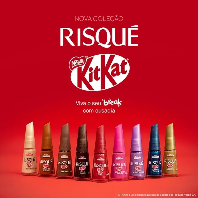 Lançamentos de beleza de julho de 2026: coleção de esmaltes Risqué e KitKat