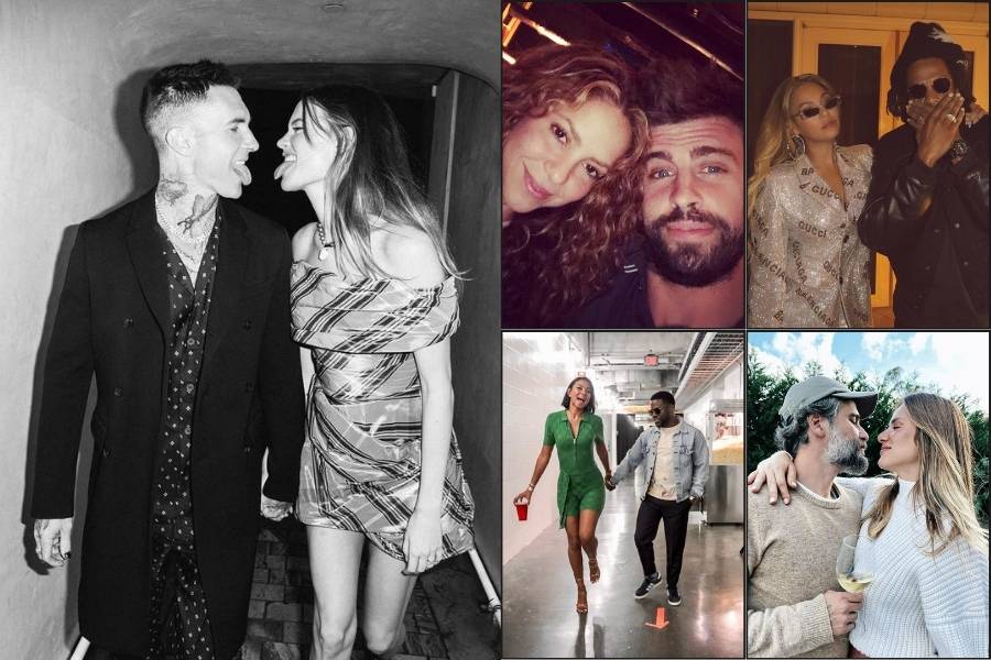 Homens famosos que praticaram infidelidade contra suas parceiras: Adam Levine, Gerard Piqué, Jay-Z, Kevin Hart e Bruno Gagliasso