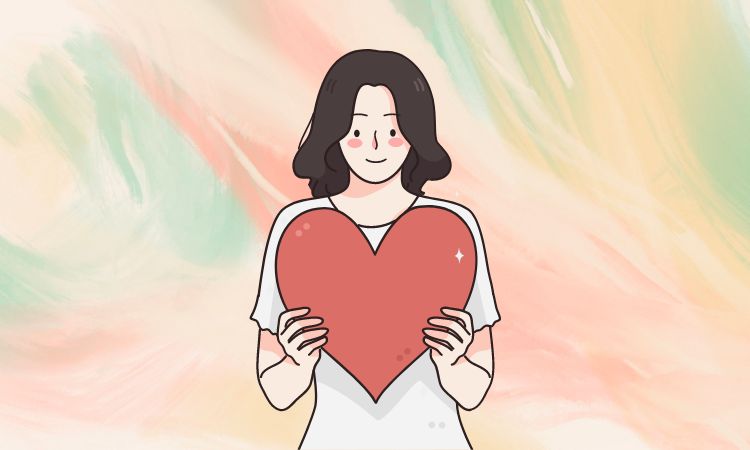 o que é responsabilidade afetiva, ilustração de mulher segurando coração o que é responsabilidade afetiva