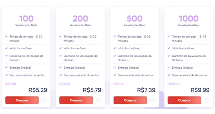 print do site do PromovUP com preços e planos
