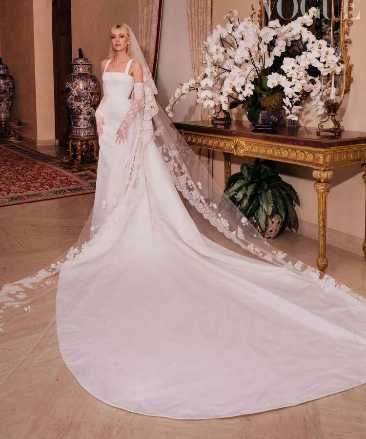 Foto da noiva Nicola Peltz.