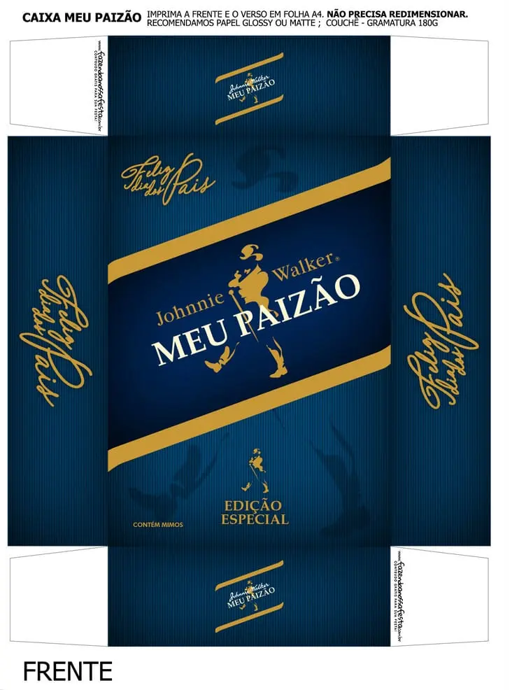 caixa Johnnie Walker meu paizão