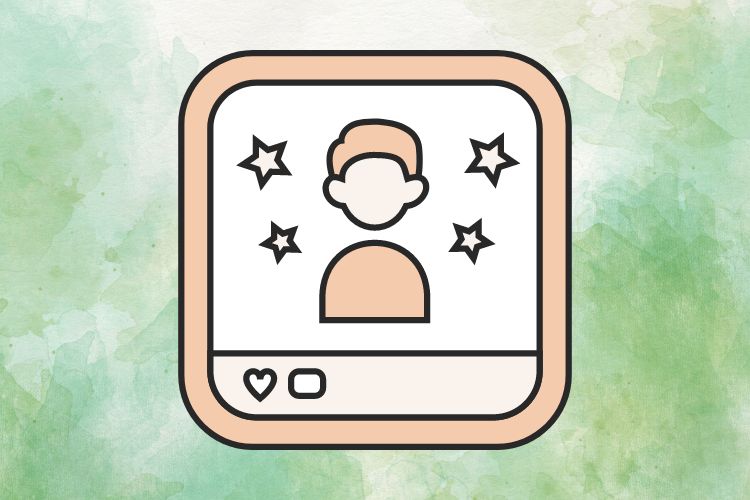 ilustração de perfil das redes sociais