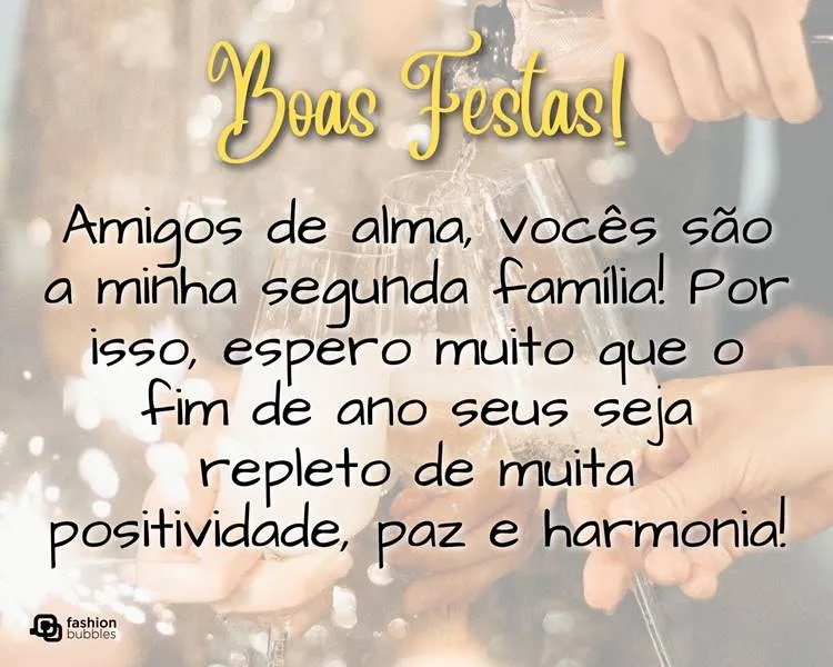 Foto com frase sobre fim de ano.