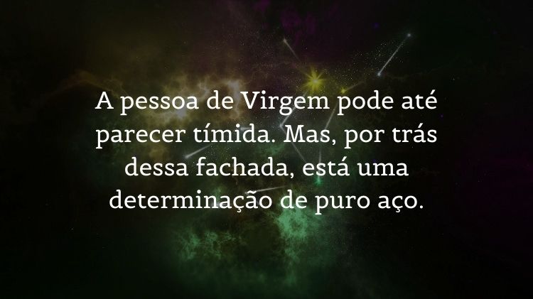 Frase para virginiano sobre foto de céu estrelado
