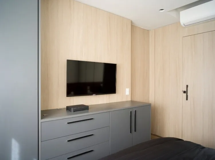 Dormitório de apartamento de 60 m²