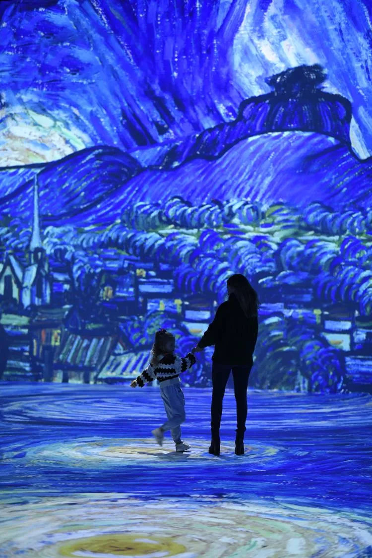 exposição van gogh, fundo de obra do pintor