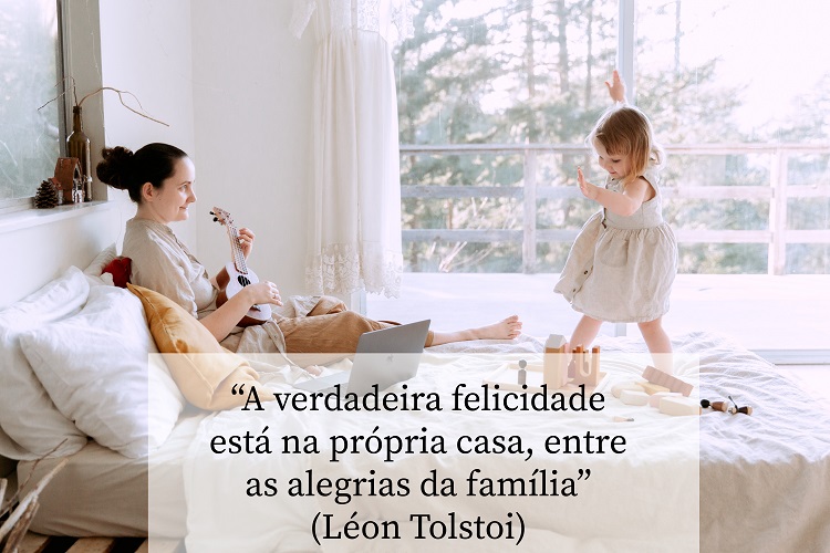 Frase de alegria em família
