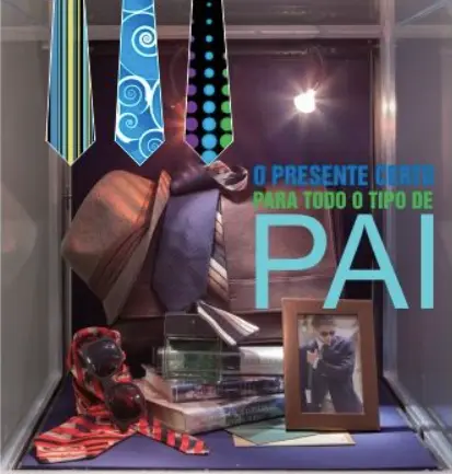 Dia dos Pais - Vitrines criativas