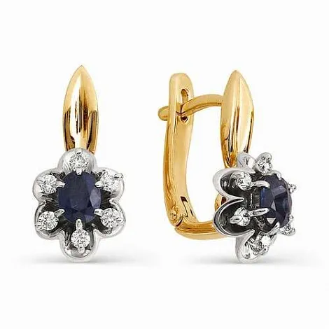 brinco de ouro e diamante