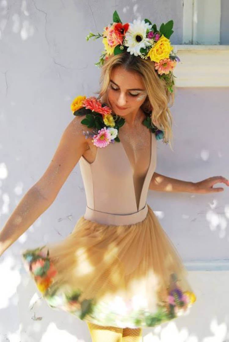 Fantasia com flores.