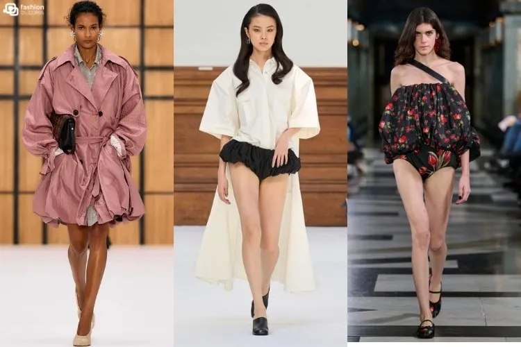 Modelos usando balonê, uma das tendências da London Fashion Week Primavera Verão 2027