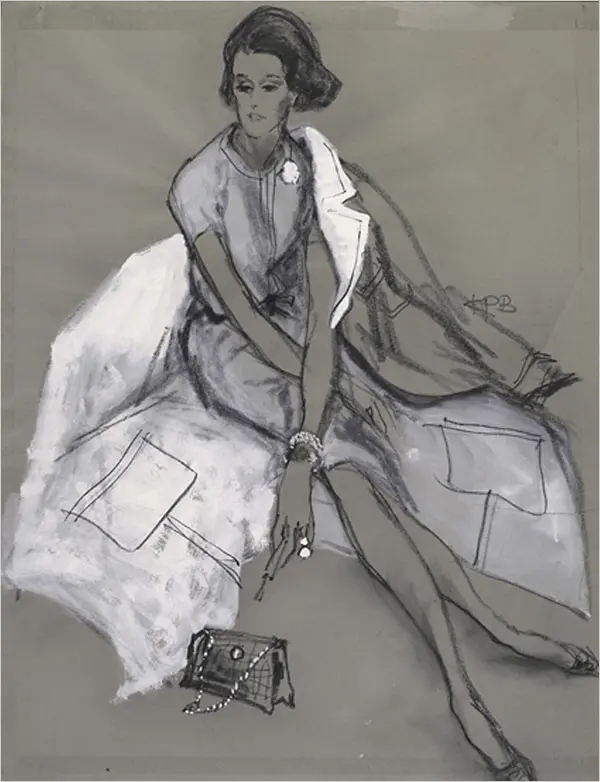 Retrato de Babe Paley feito por Kenneth Paul Block em 1964. 